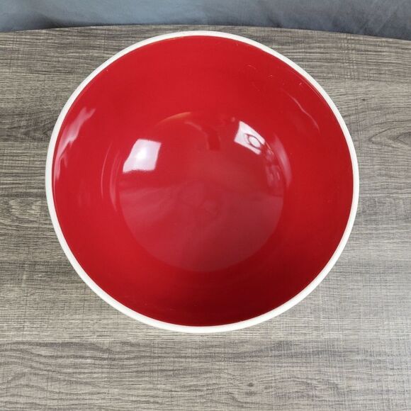 Rae Dunn Artisan Collection Ceramic White‎ & Red Gingerbread Mixing Bowl - Picture 5 of 6
